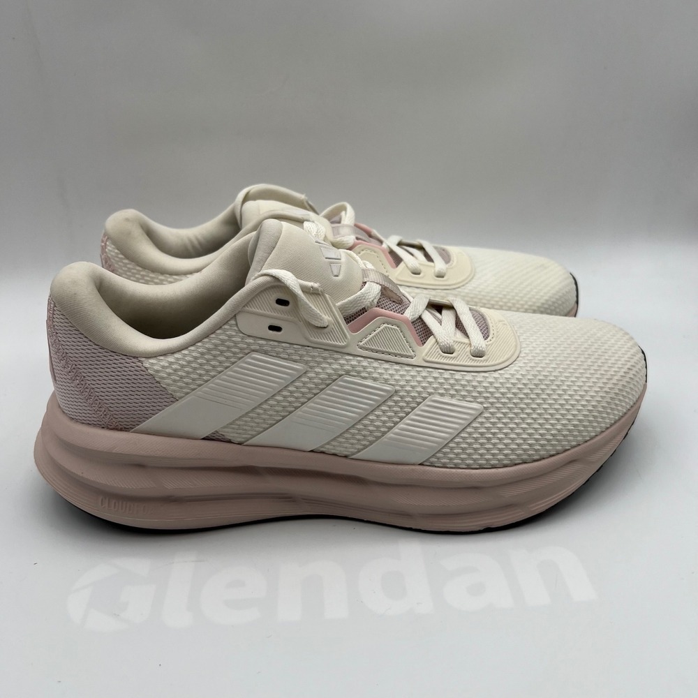 Adidas Galaxy 7 Running Shoes Womens 7 White Pink Mesh Cloudfoam Sneakers